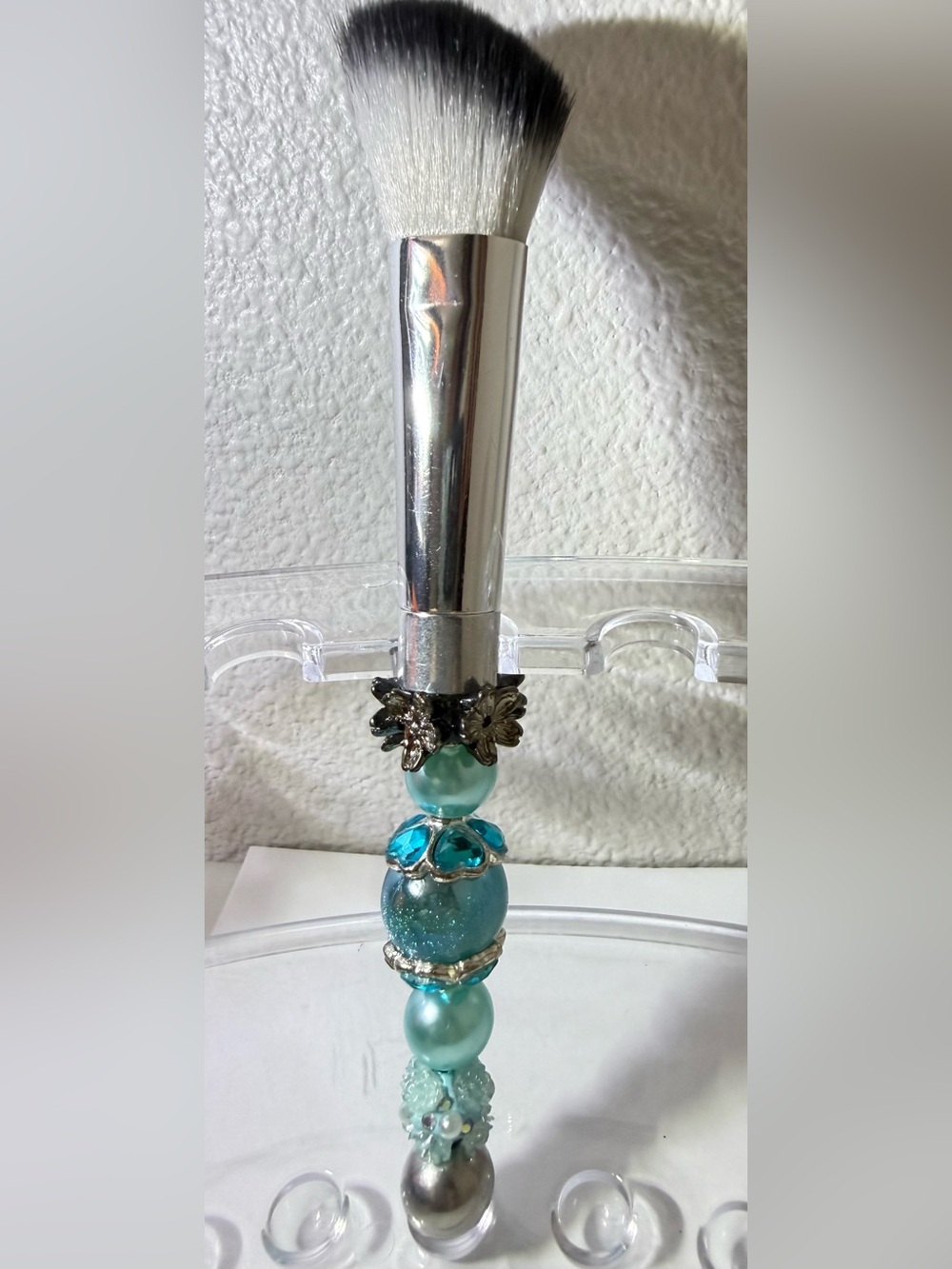 Hand Beaded 5pc Makeup Brush Set, Soft No Shed Bristles, Perfect Gift - Picture 7 of 7